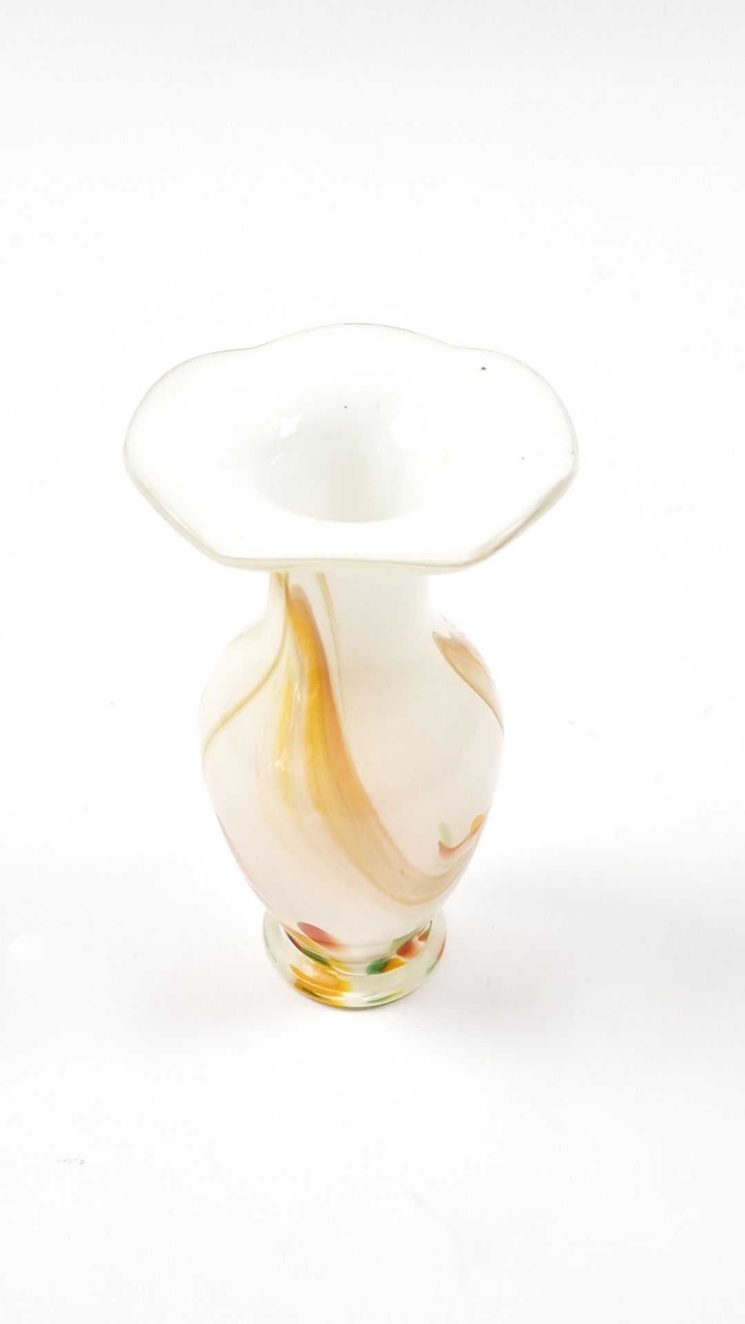 Mehrfarbige / weiße Murano Vase - Image 2 of 4