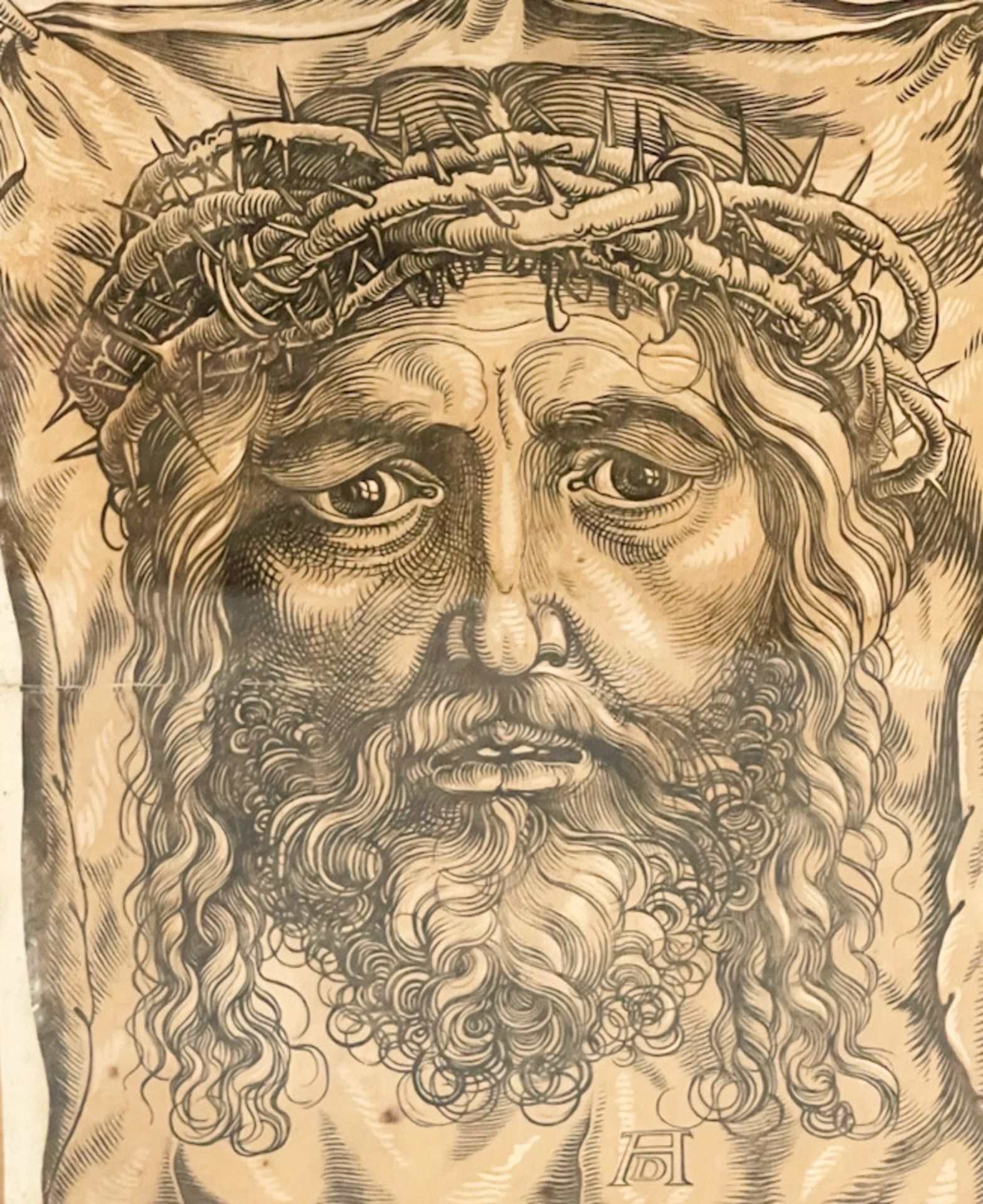 Holzschnitt "Christus Antlitz" - Bild 2 aus 3
