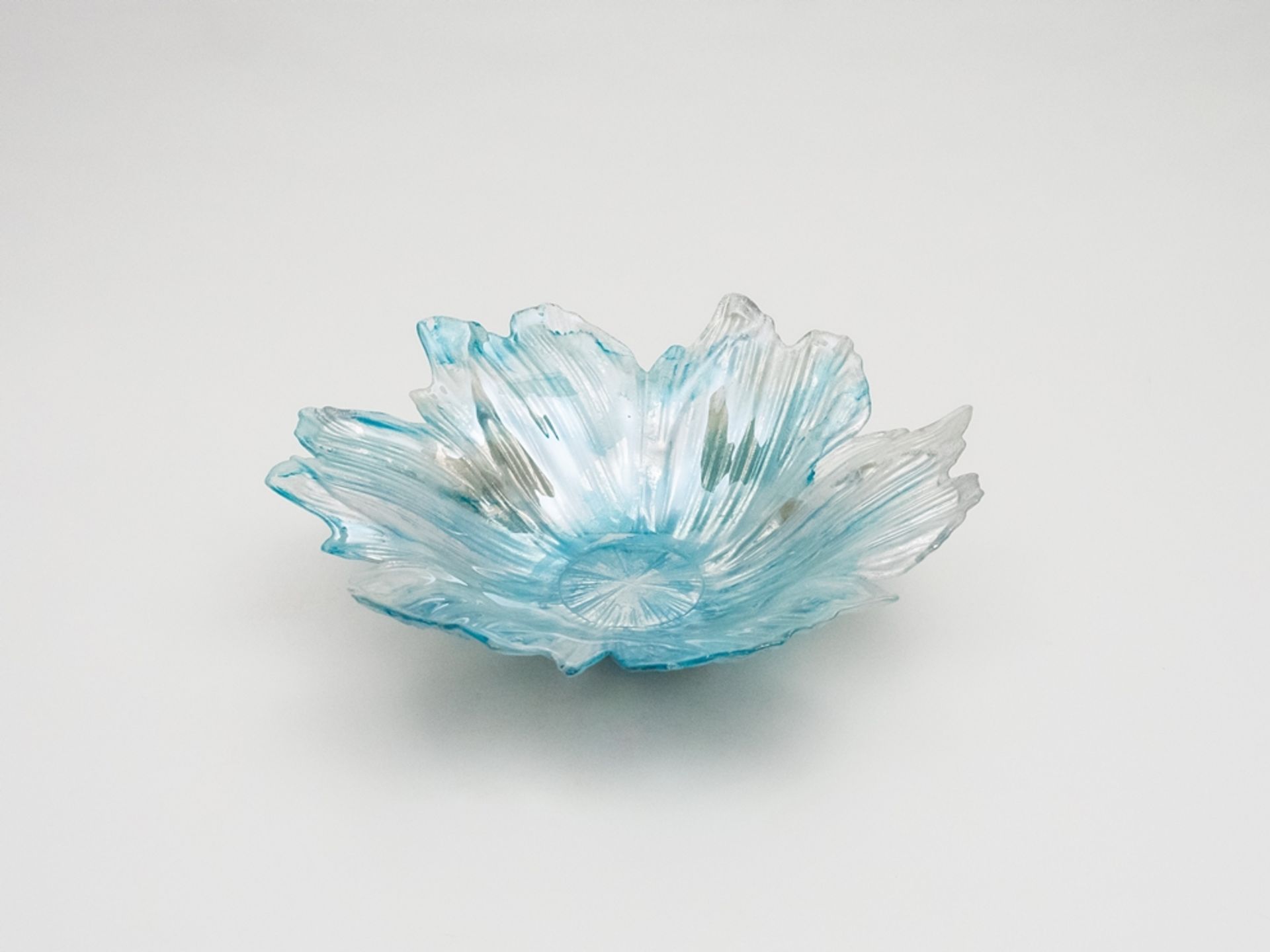 Blau-silber glitzernde Murano-Glasschale - Image 3 of 6