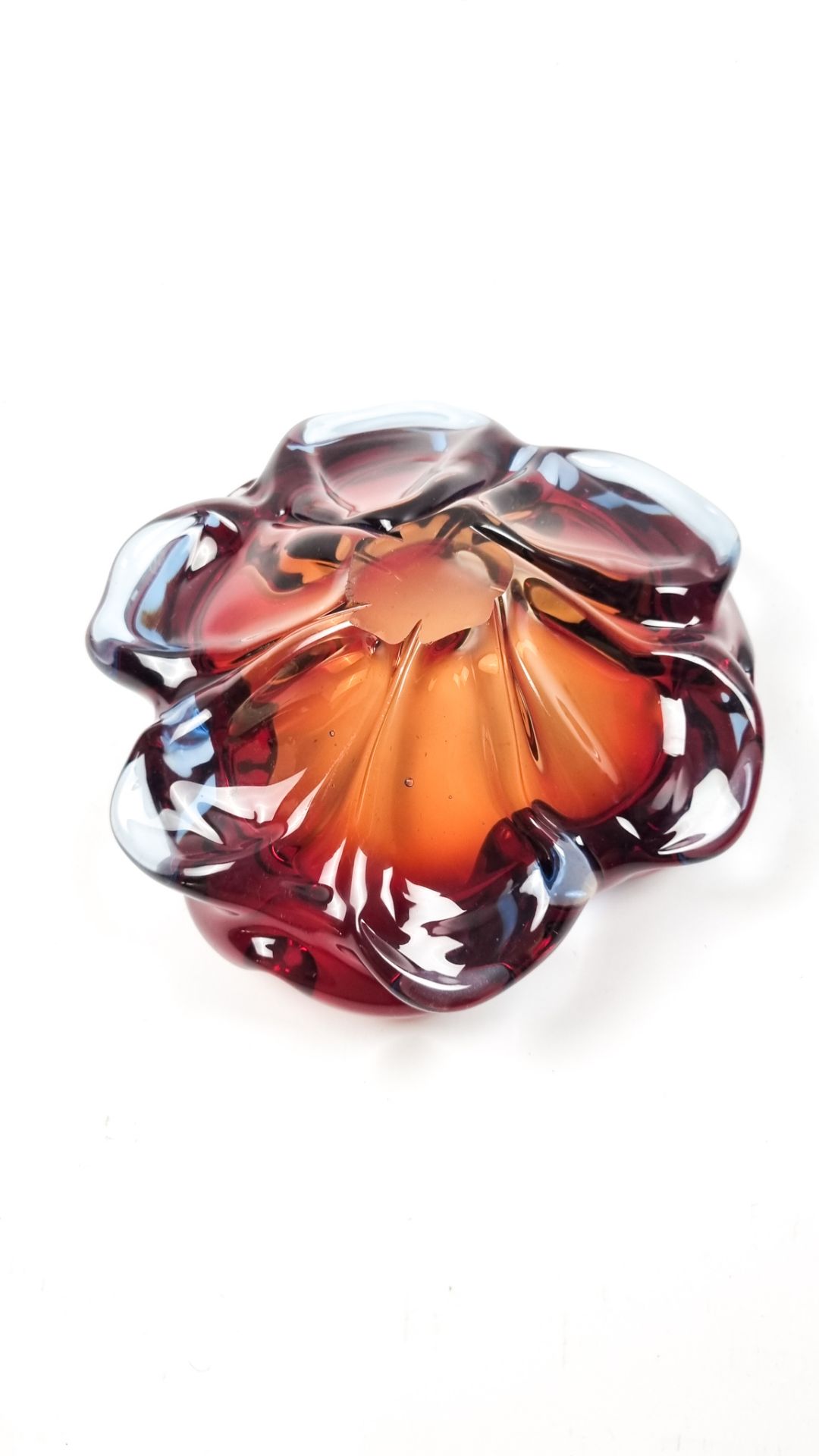 Rote Murano Schale "Blume" - Image 3 of 3