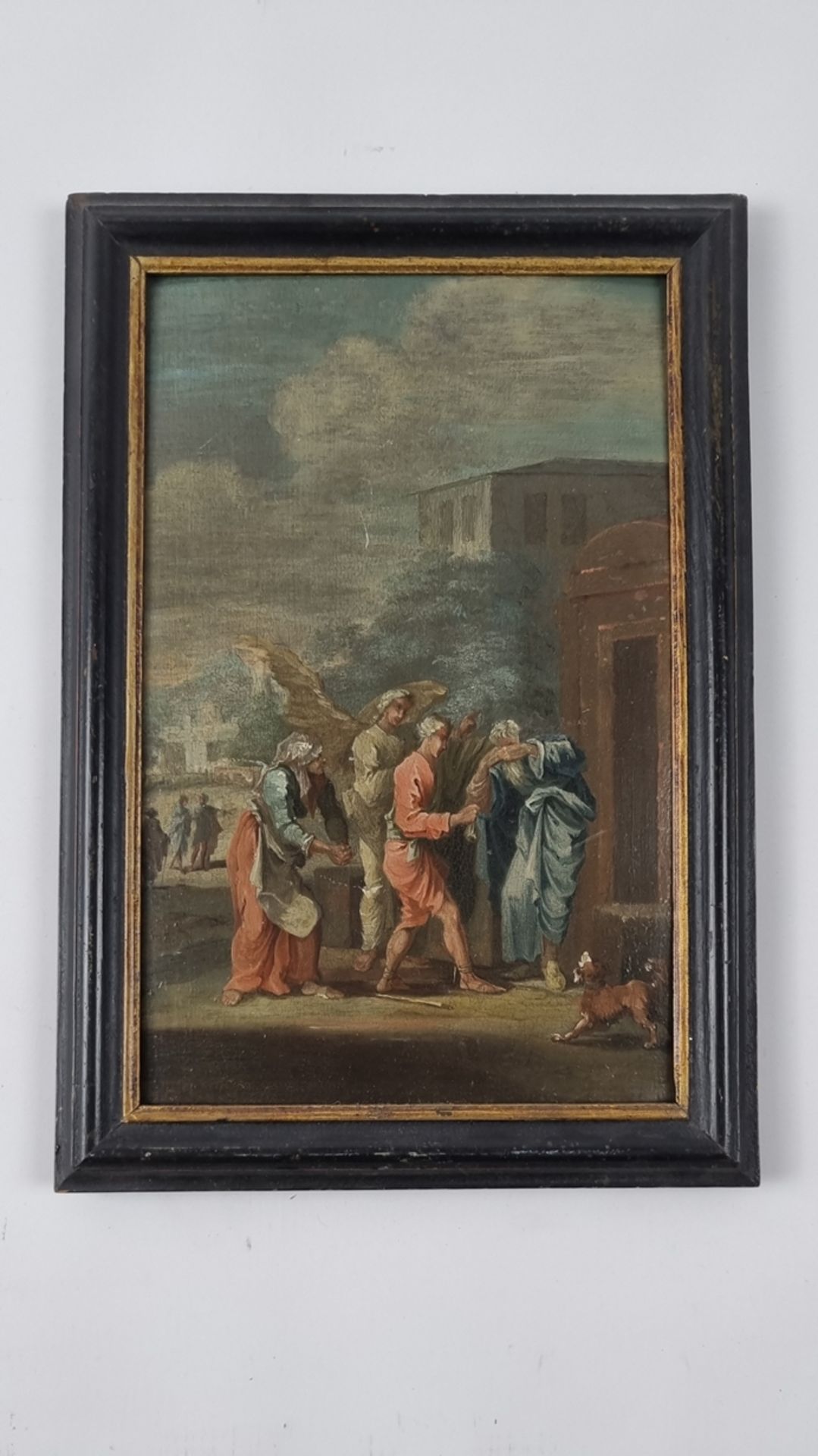 Gemälde "Jakob mit den Engeln nimmt Abschied von den Eltern"