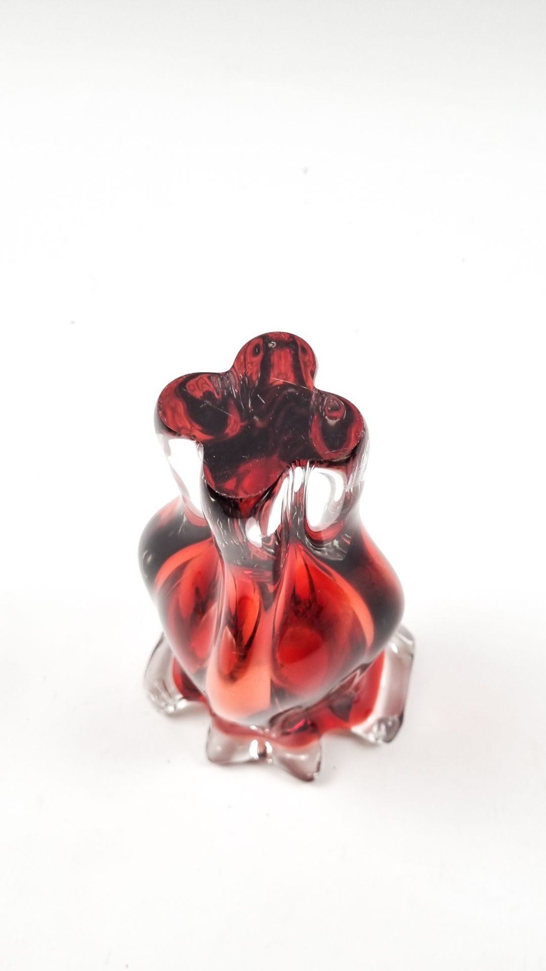 Prunkvolle rote Murano Vase  - Bild 3 aus 3