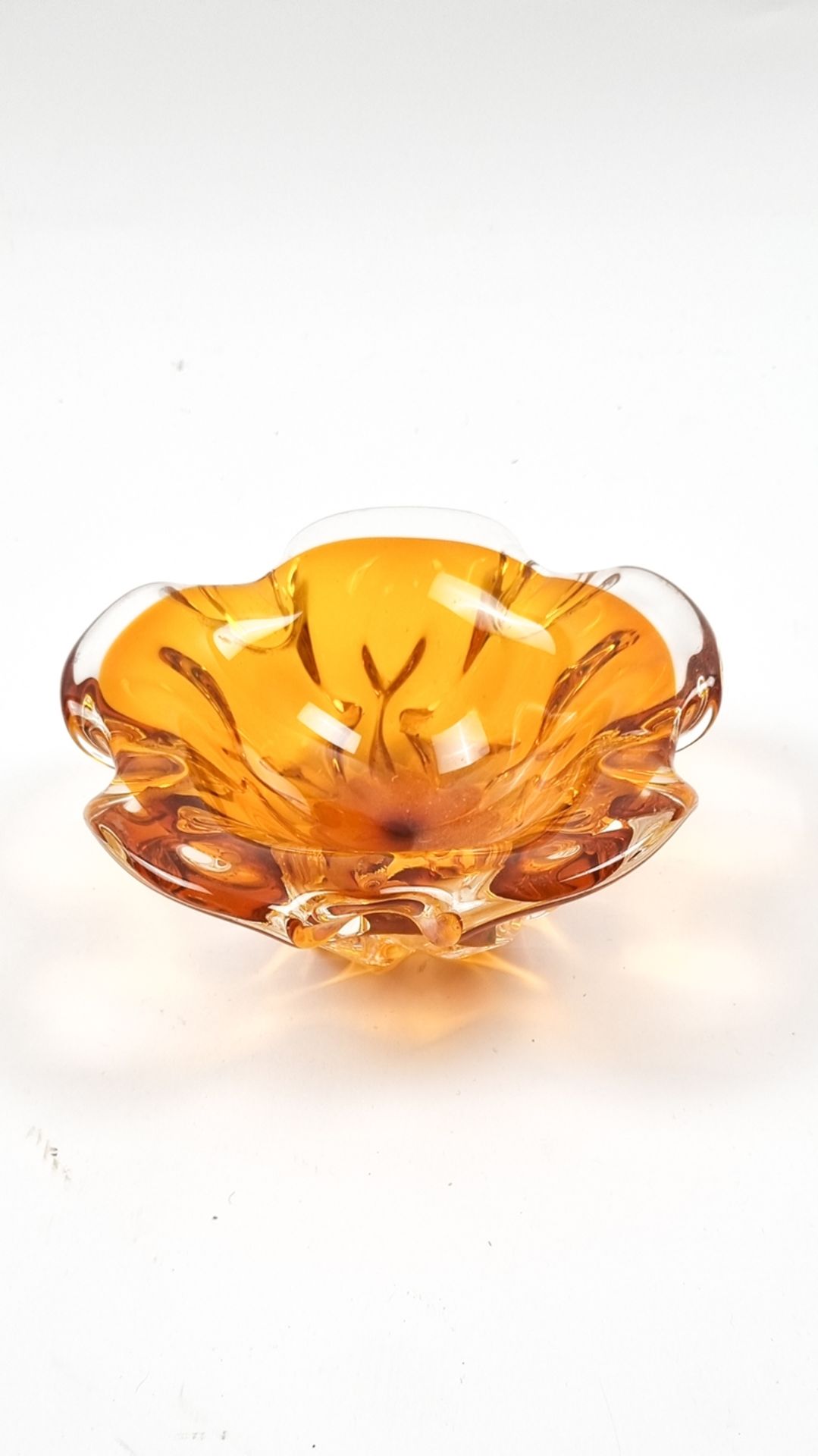 Prunkvolle orangene Murano Schale - Image 3 of 3