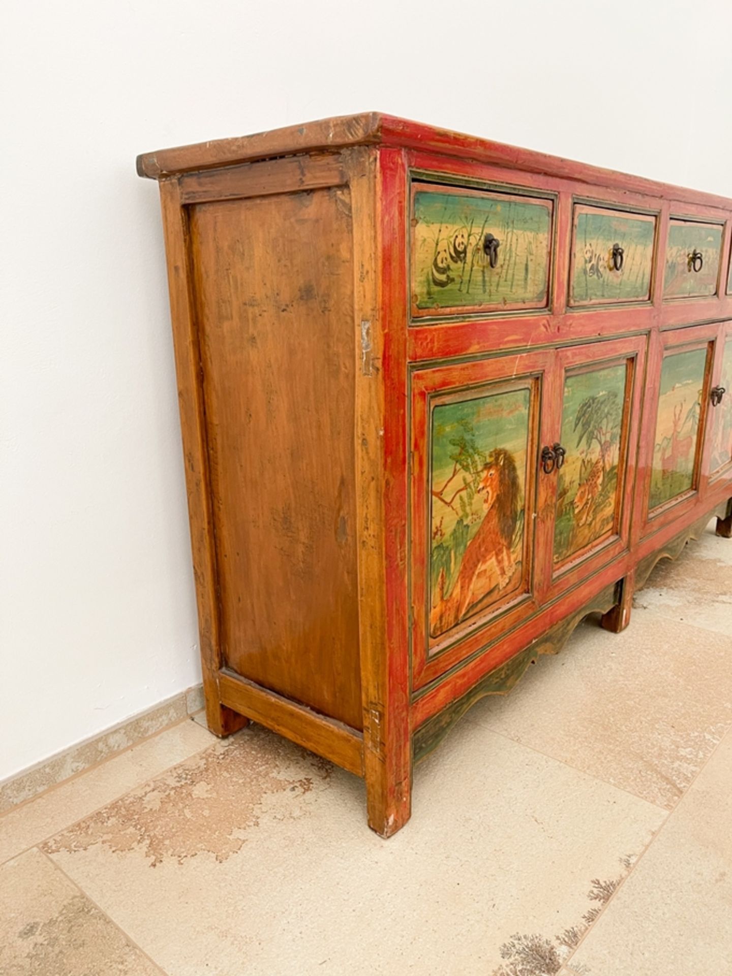 4-türiges Sideboard mit Tiermalerei - Image 3 of 13