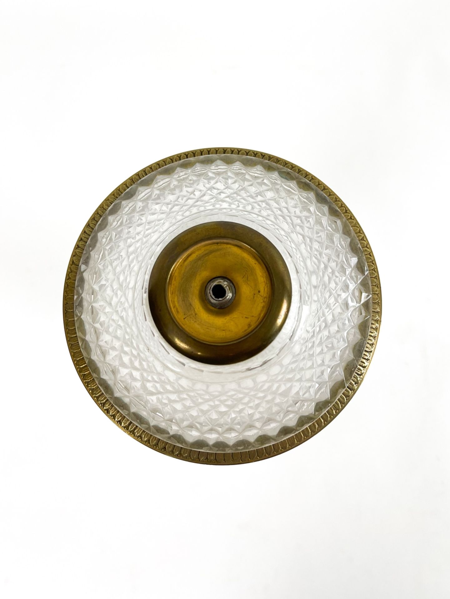 Prunkvoller Lampenfuß aus geschliffenem Glas/Messing - Image 3 of 3