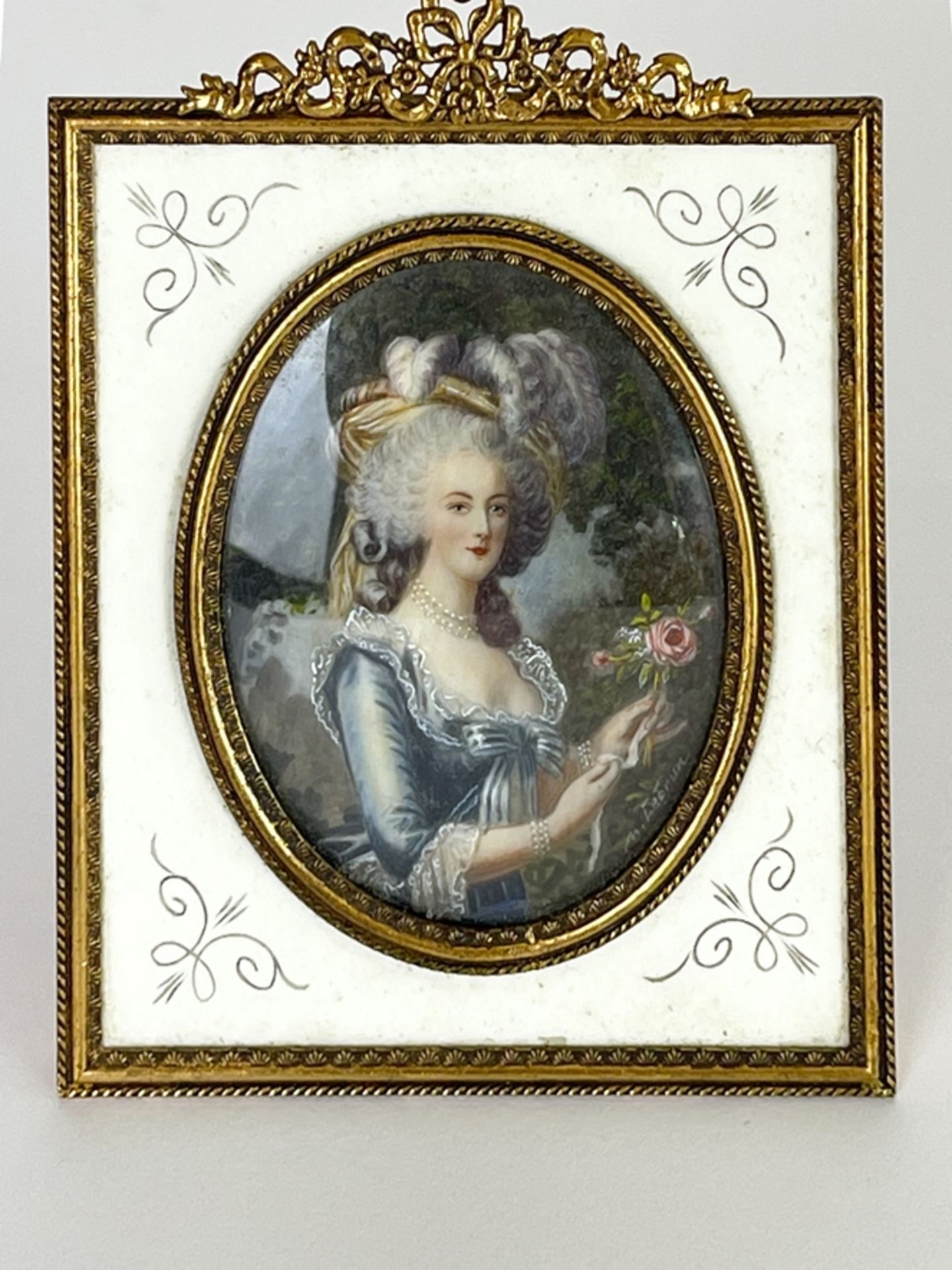 Miniaturmalerei "Marie-Antoinette dit  à la Rose"