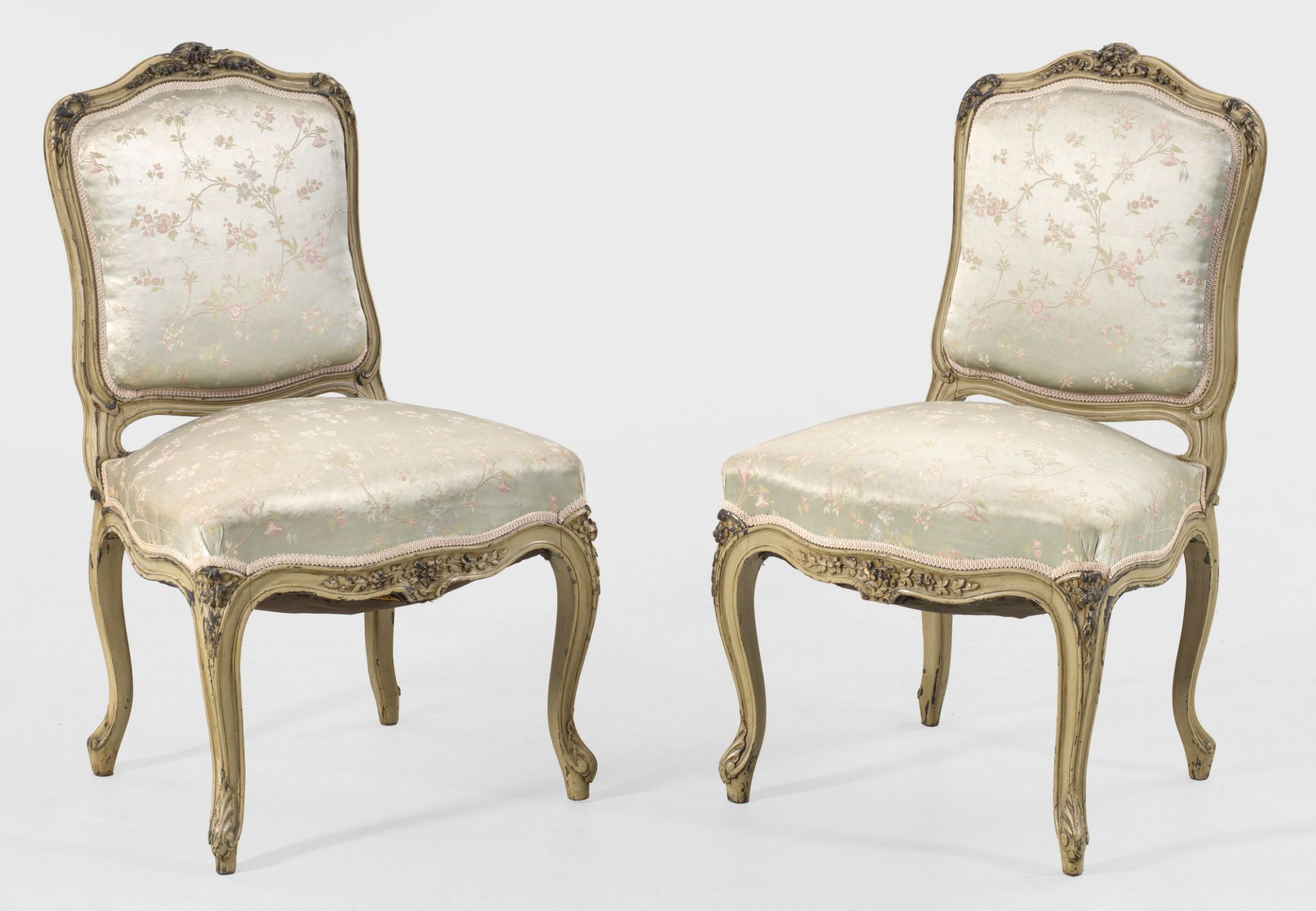 Paar Louis XV-Salonstühle