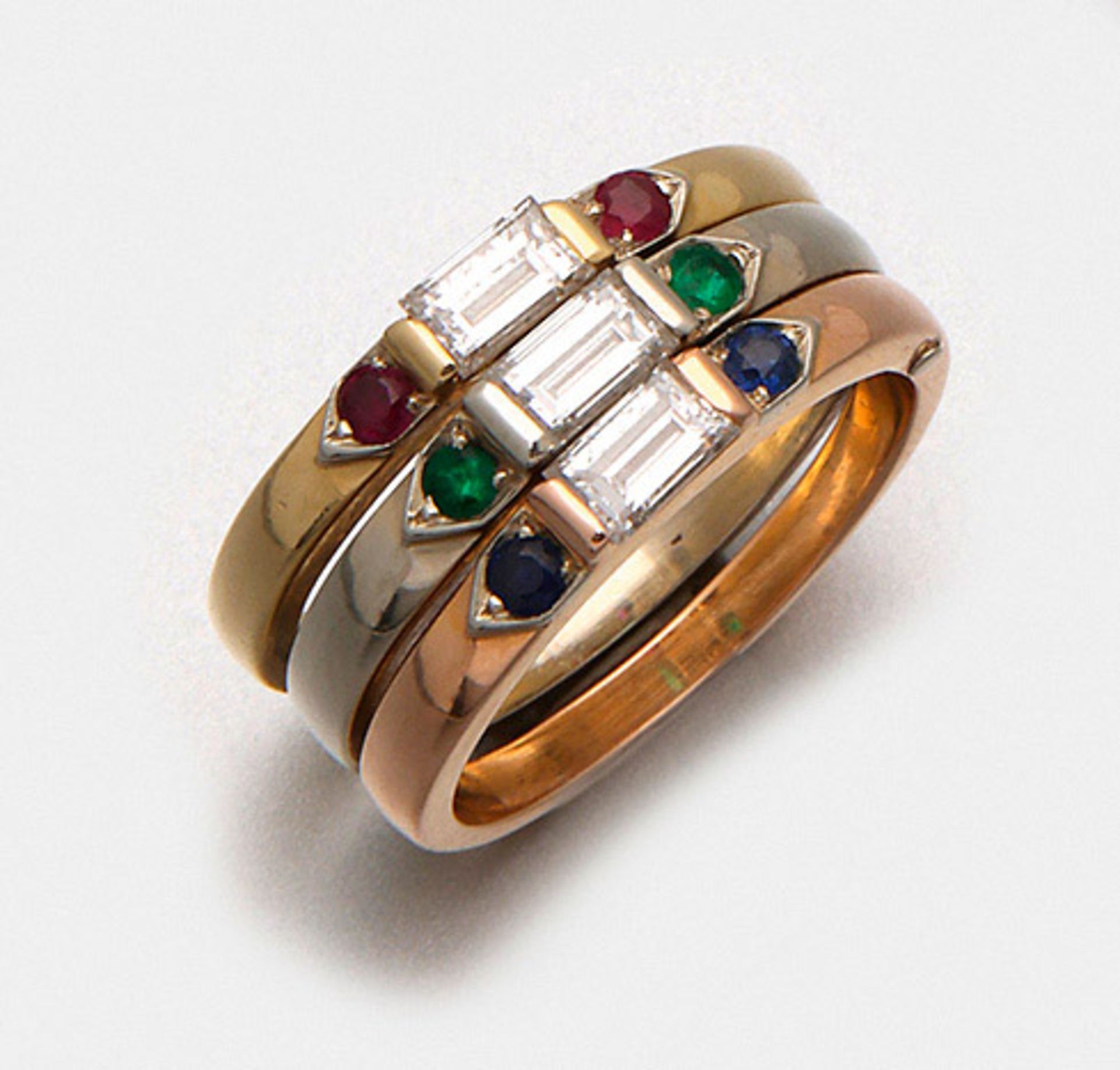 Dekorativer Multicolor-Diamantbandring