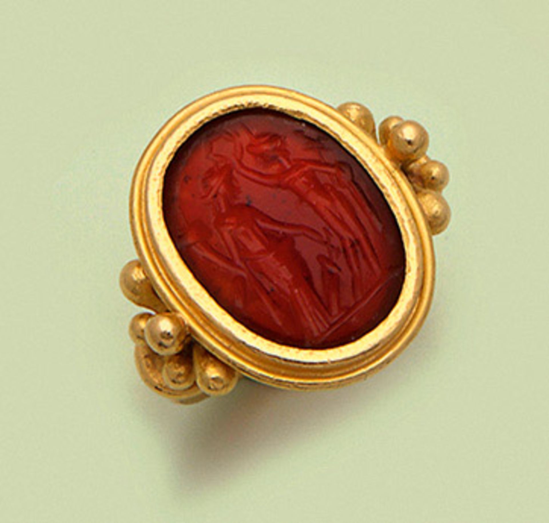 Intaglio-Karneolring von Frank Kutzick, Hamburg