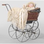 Großes "Bye-Lo-Baby" von Grace Storey Putnam mit Puppenwagen