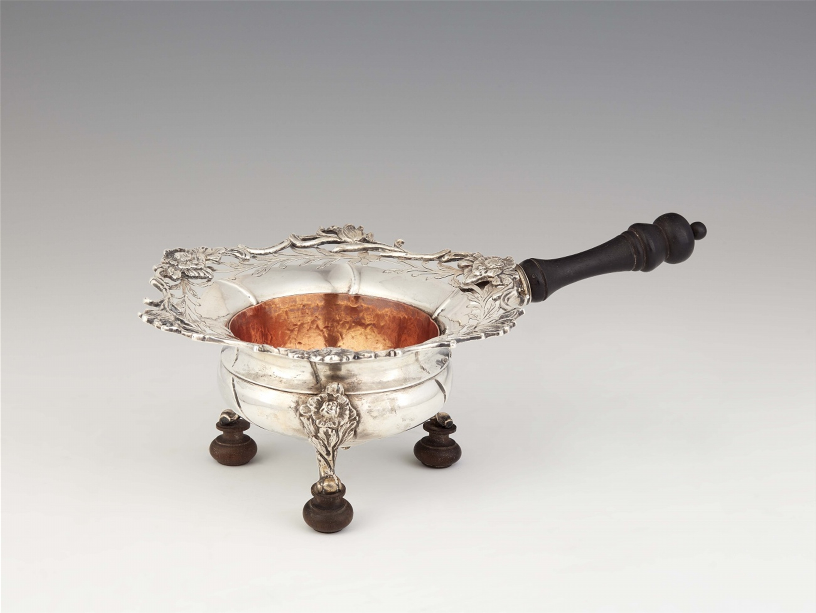 A Dordrecht silver coal dish