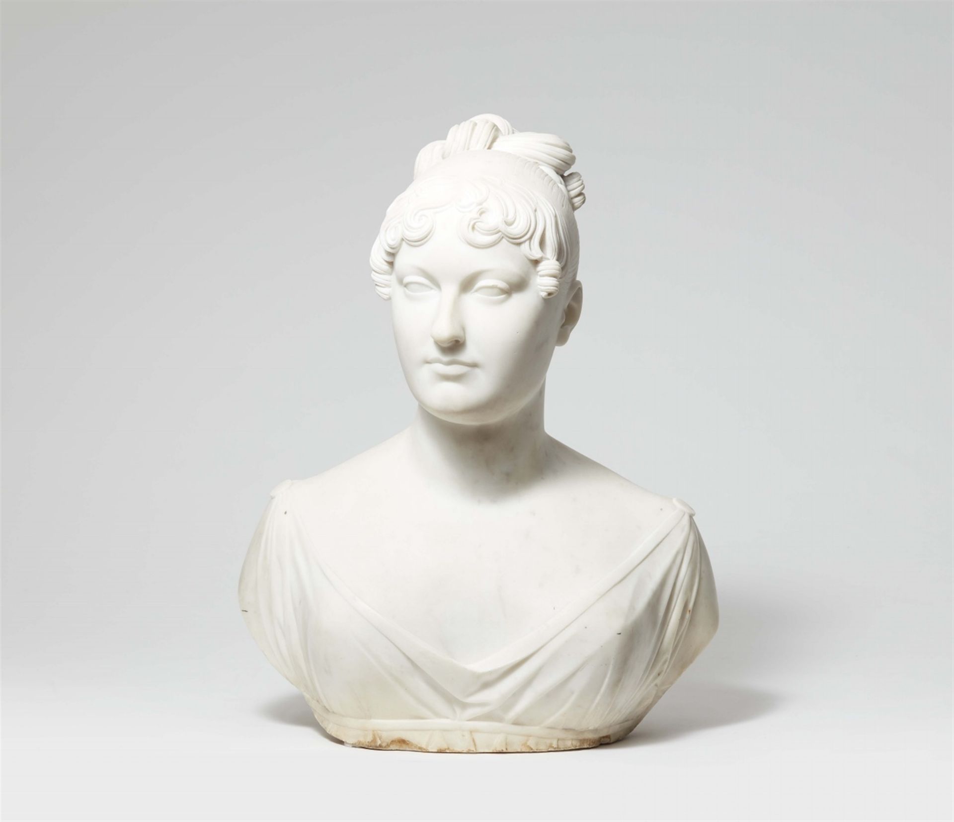 A French marble bust of a lady