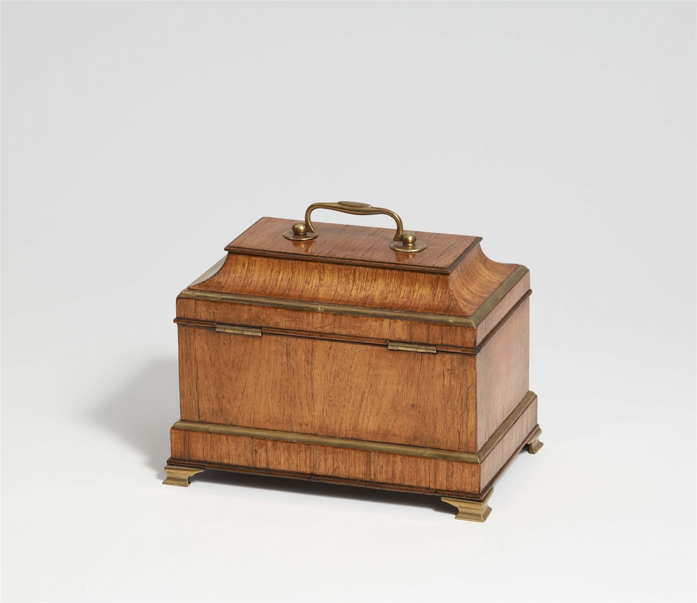 A rosewood tea caddy by Abraham Roentgen - Image 2 of 3