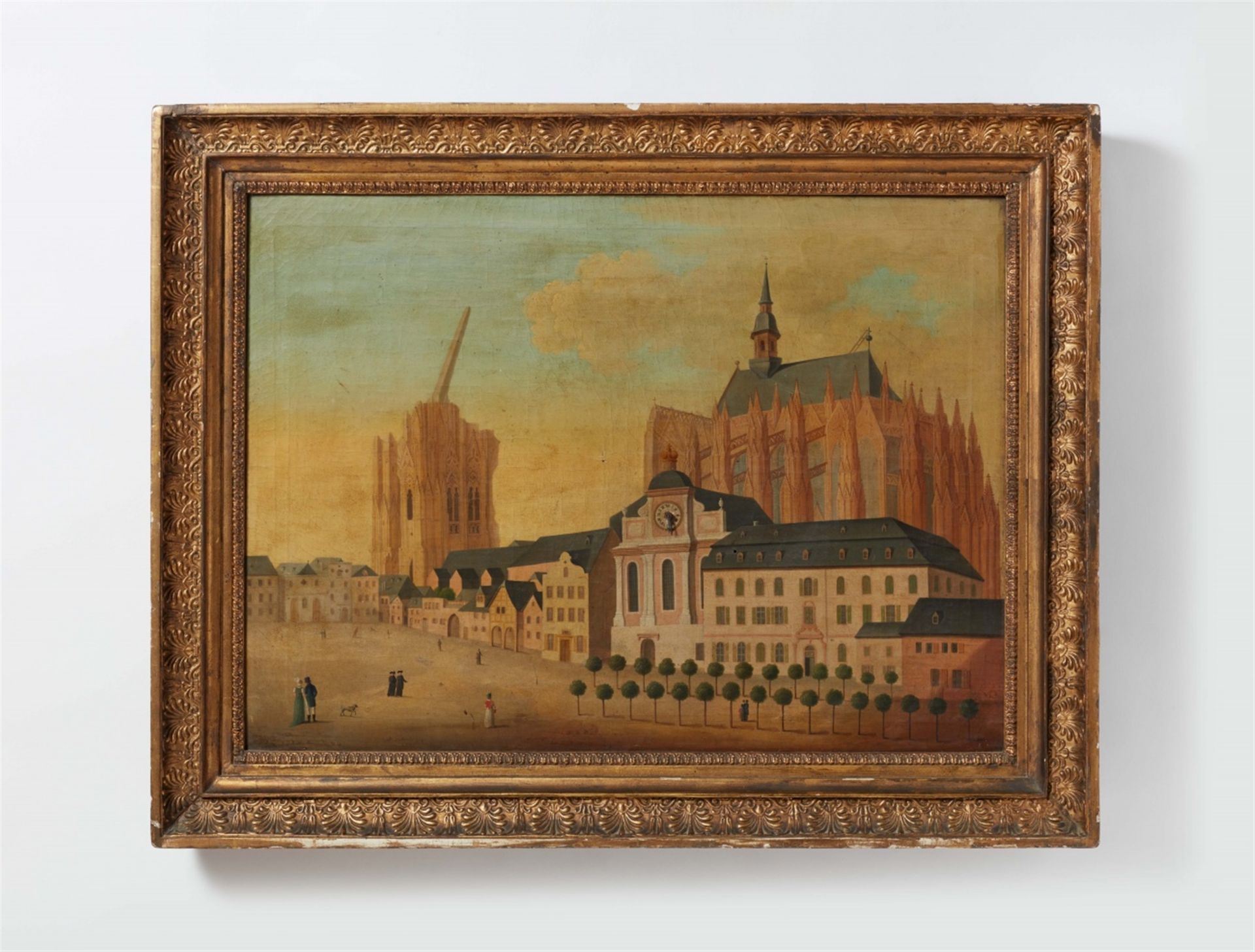 Bilderuhr mit der Ansicht der Kathedrale zu Köln