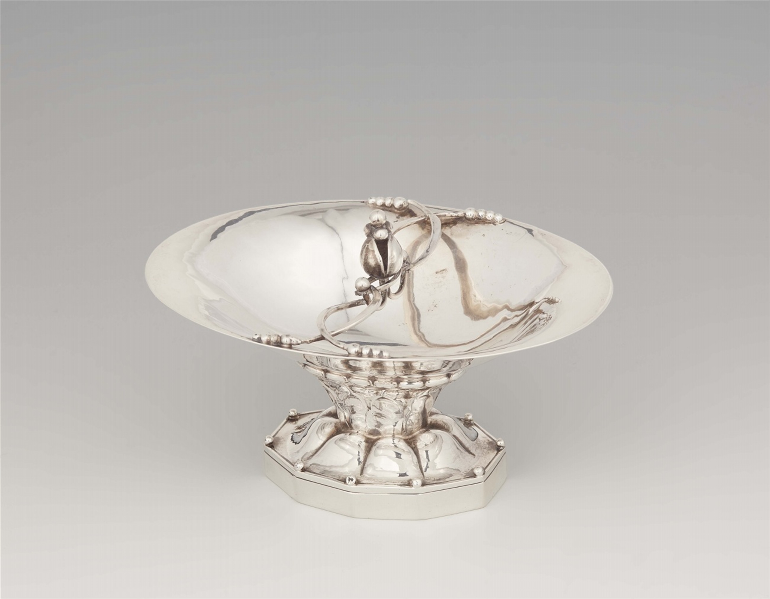 A Copenhagen silver sweets dish by Georg Jensen, model no. 42