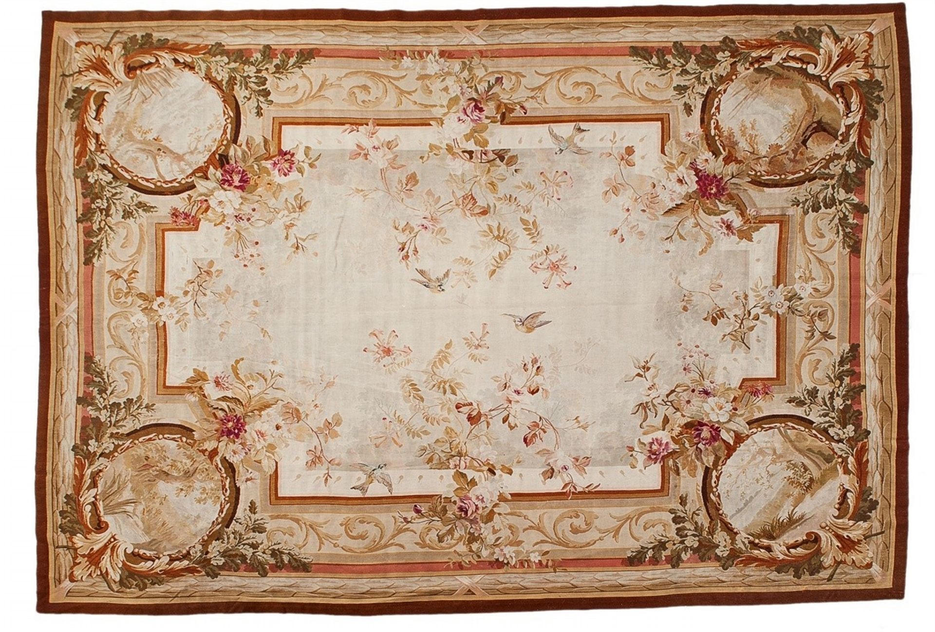 An Aubusson tapestry with an illusionist motif