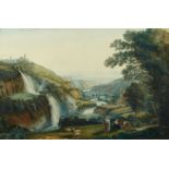 Deutscher Künstler um 1800Aniotal mit den Wasserfällen von Tivoli