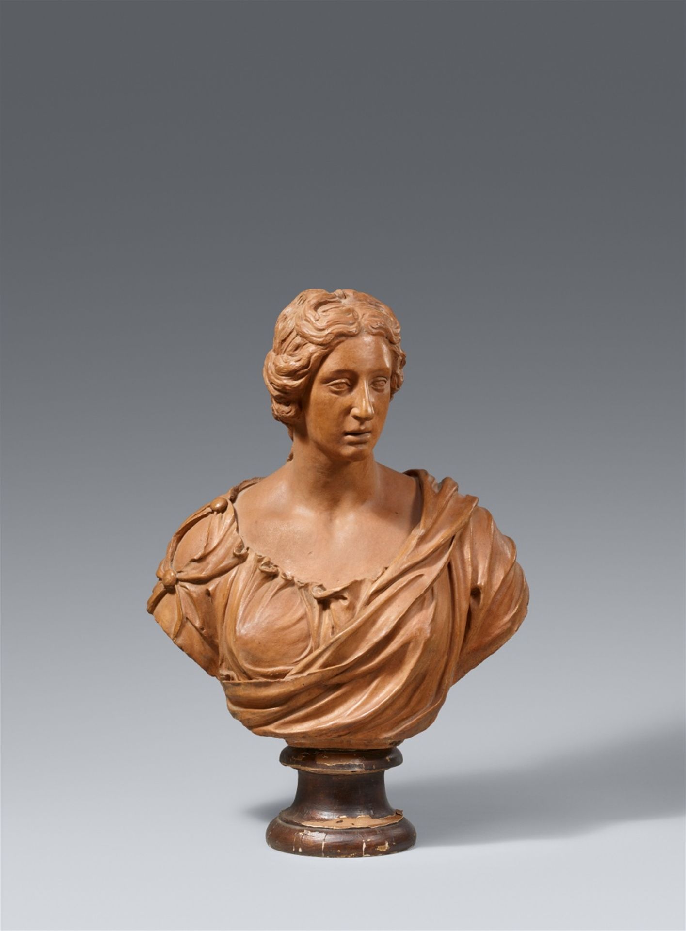 A terracotta bust of a woman “all´antica“ attributed to Giovacchino Fortini