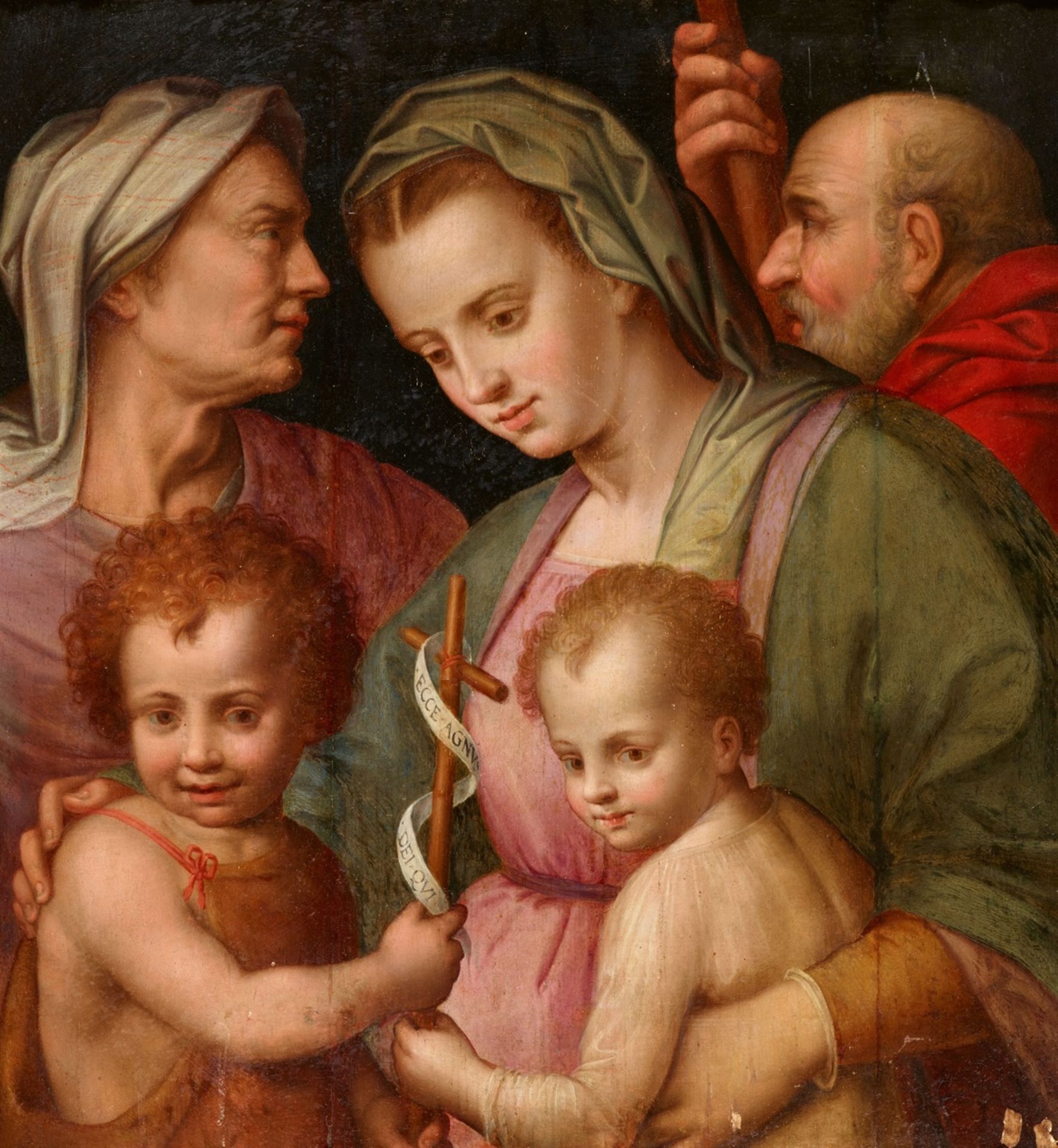 Andrea Sguazzella<BR>The Holy Family with St. Elisabeth and the Infant John the Baptist