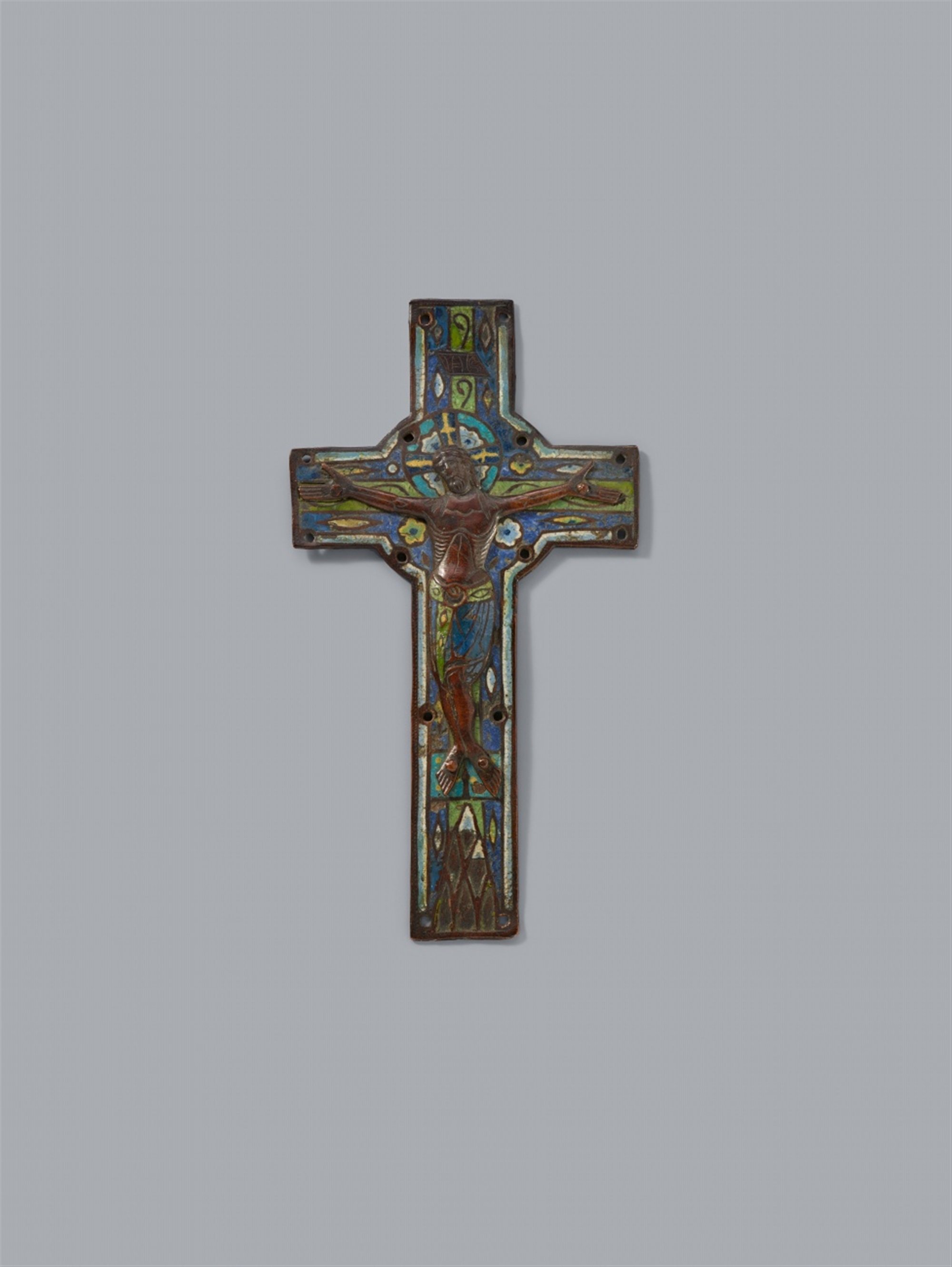 A 13th century Limoges bronze crucifix