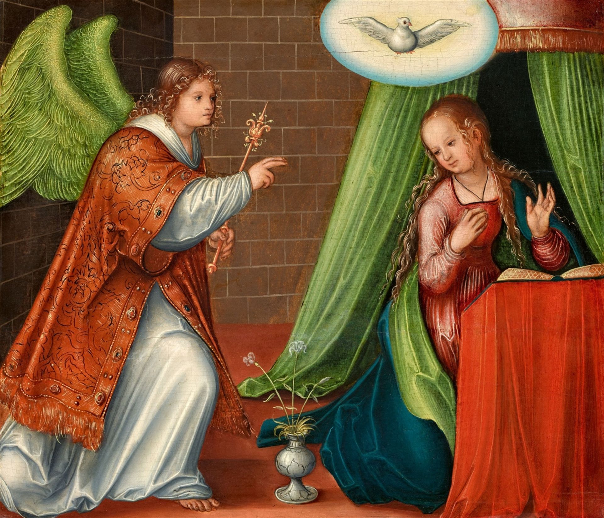 Lucas Cranach the Elder, and studio<BR>The Annunciation