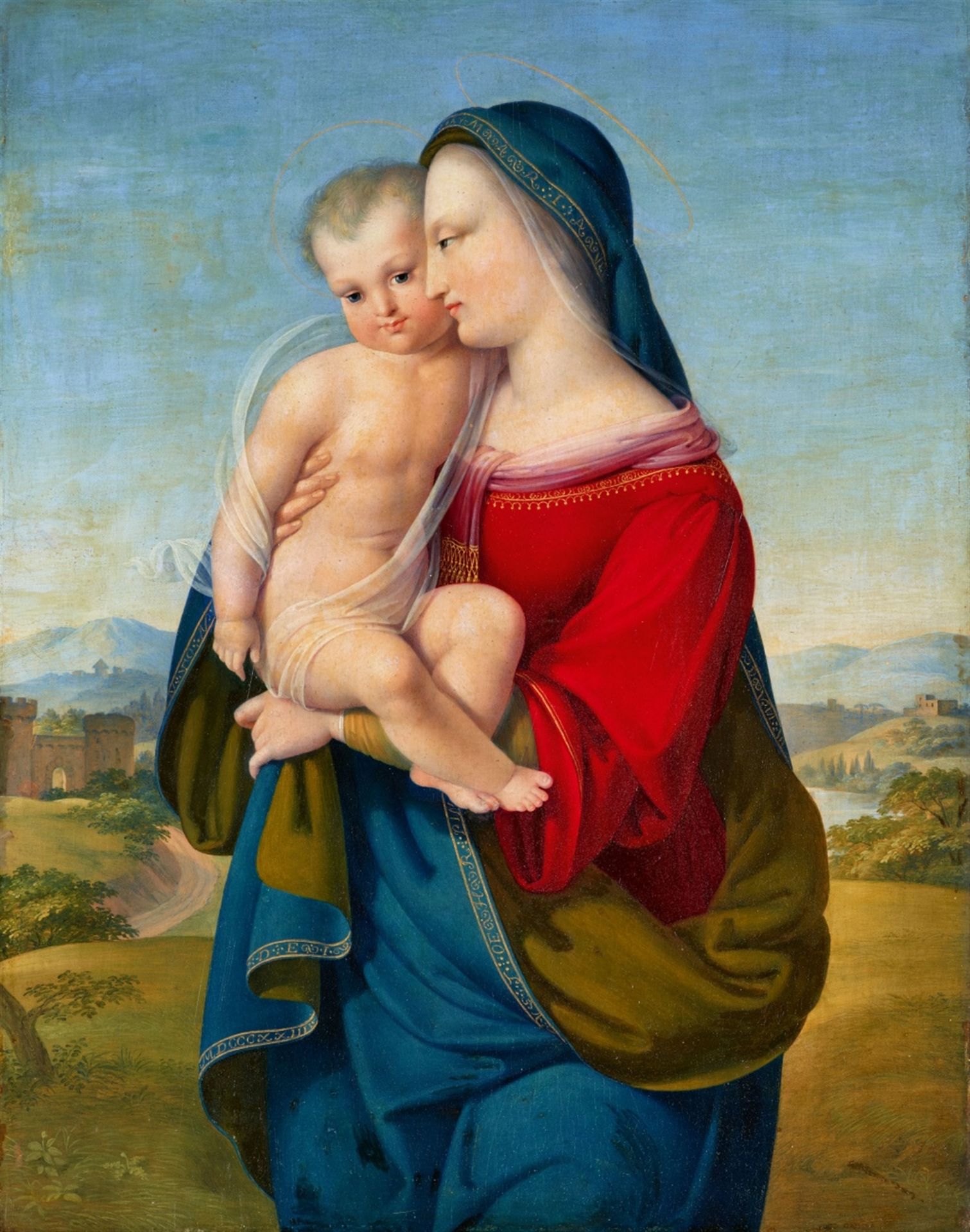 Philipp Stöhr<BR>Madonna mit Kind vor weiter Landschaft