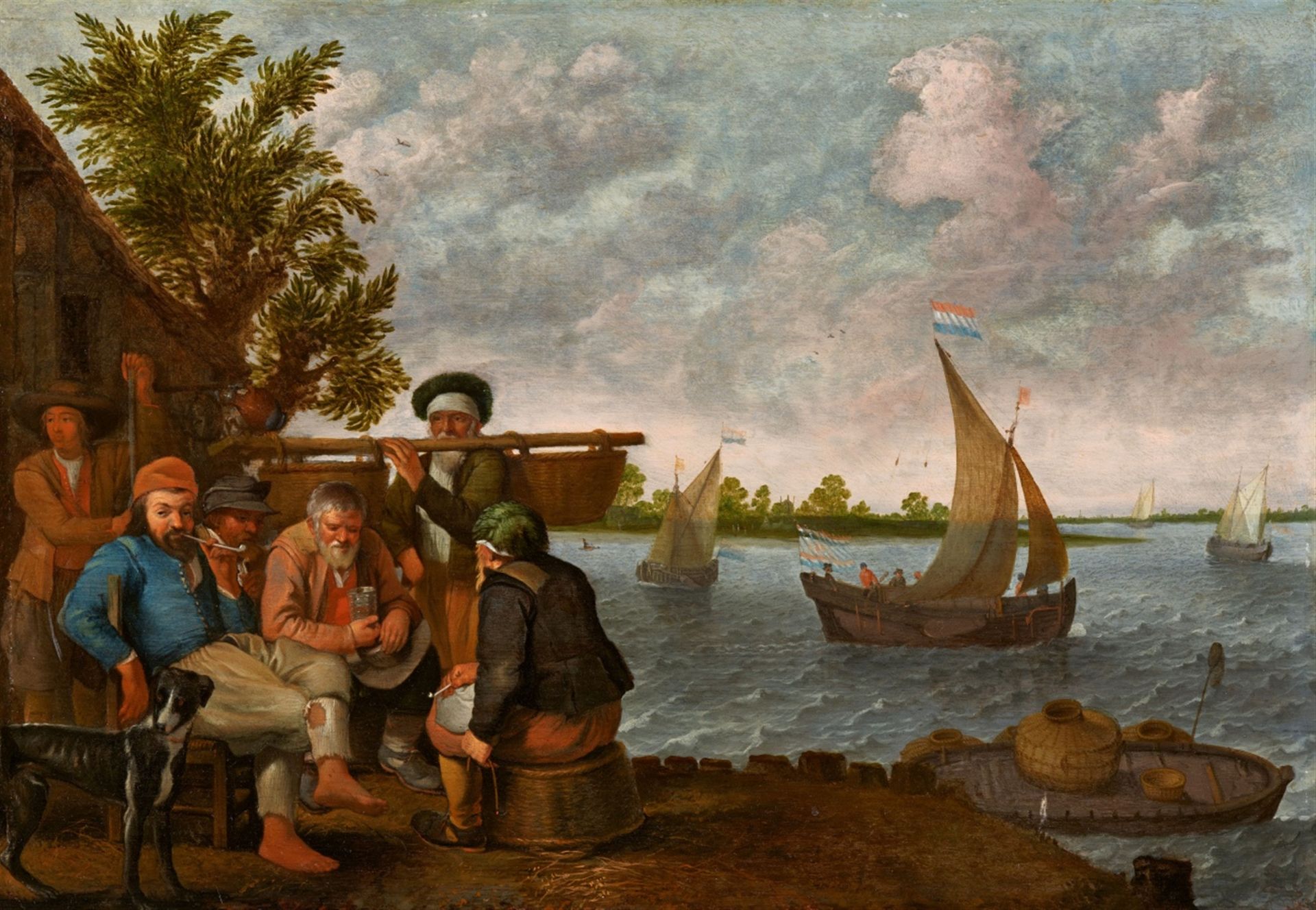 Abraham Willaerts<BR>Fishermen on the Shore