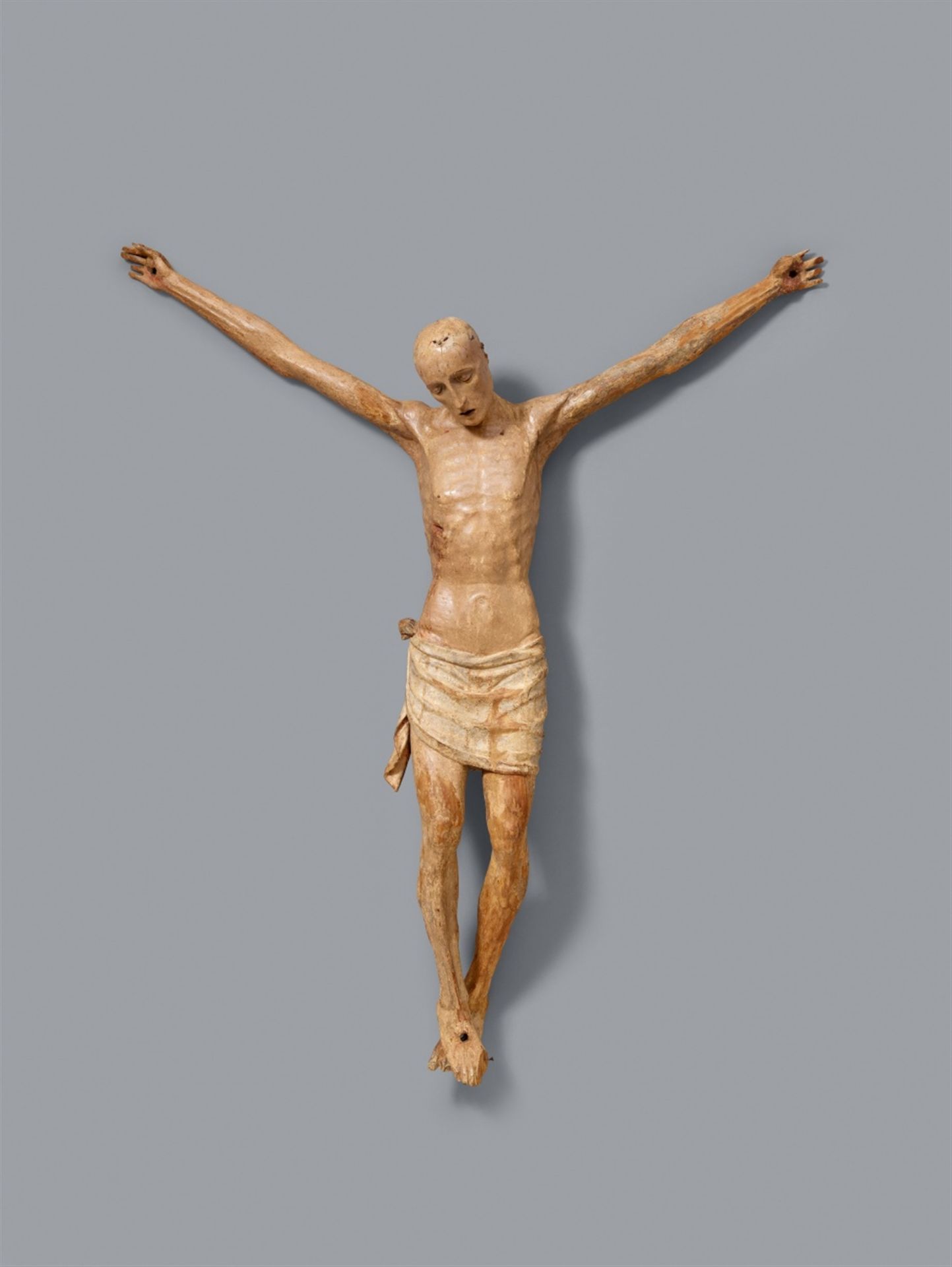 A carved wood Corpus Christi, workshop of Giovanni Angelo del Maino