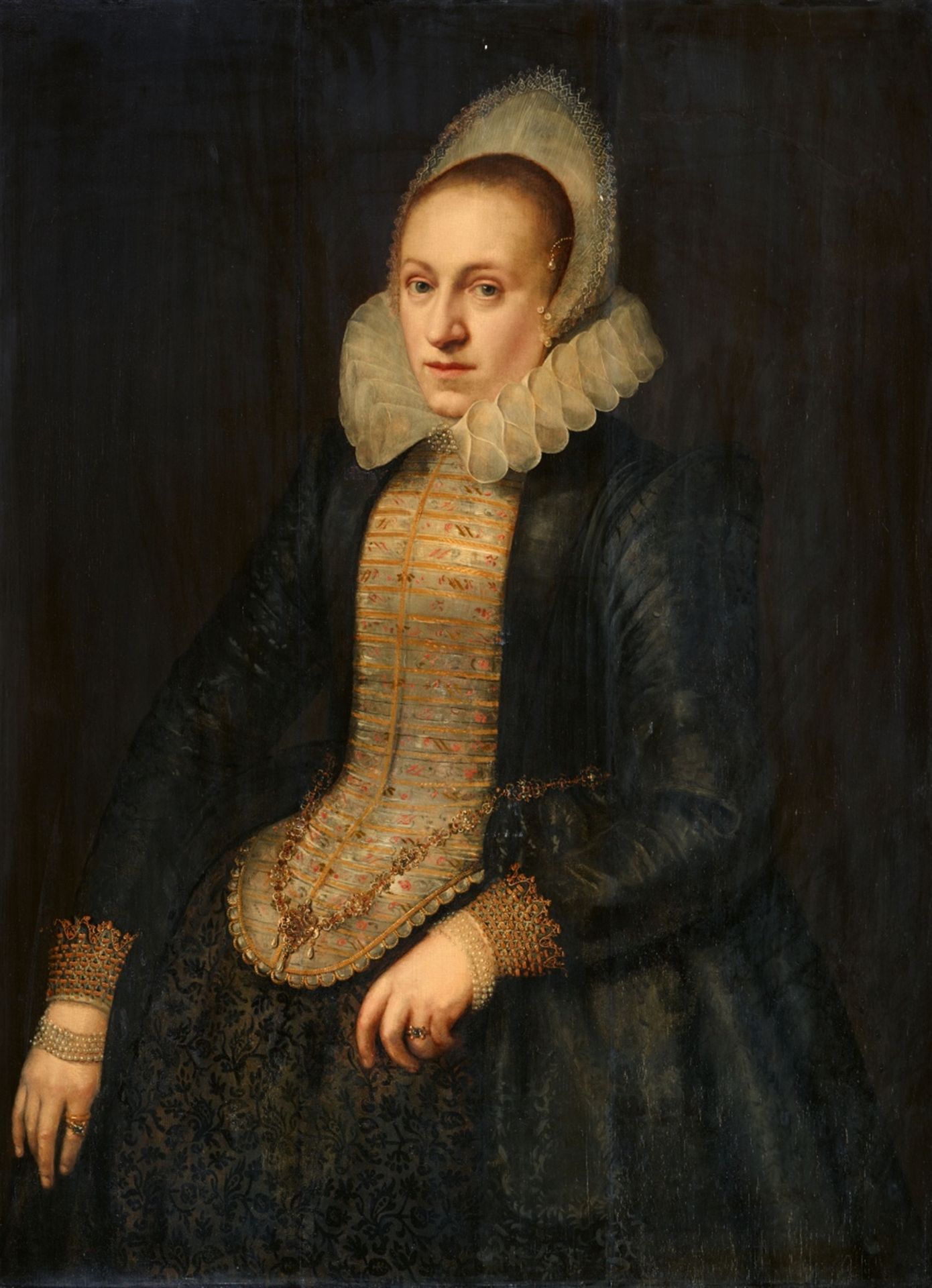 Kölner Meister um 1620<BR>Portrait einer Dame