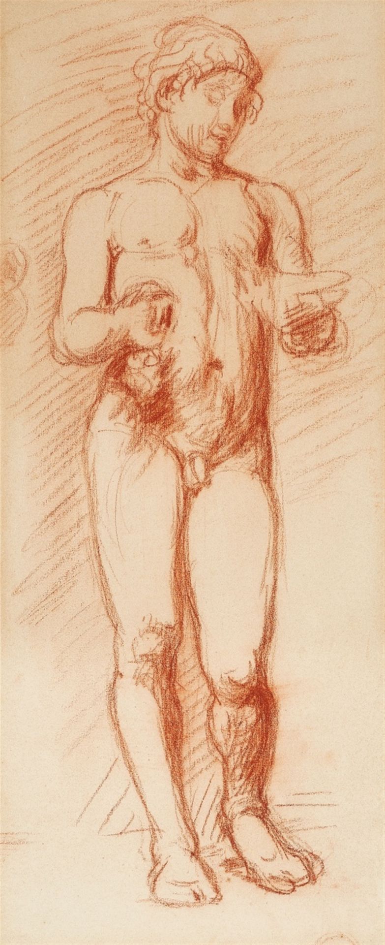 Hans von Marées<BR>Study for a Figure of Bacchus