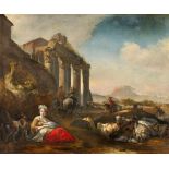 Jan Baptist WeenixSchäfer und Herde vor antiken Ruinen