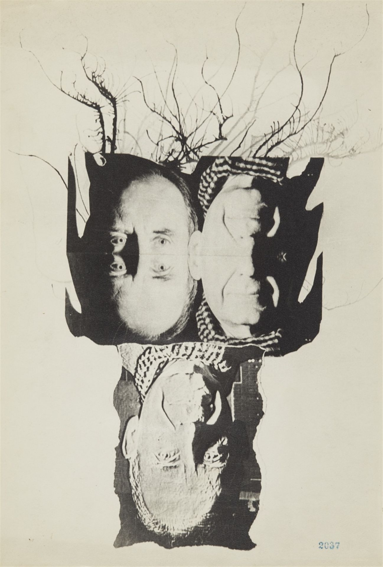 Xanti (Alexander) Schawinsky, Theme and variations on a face - Walter Gropius #12 (R)