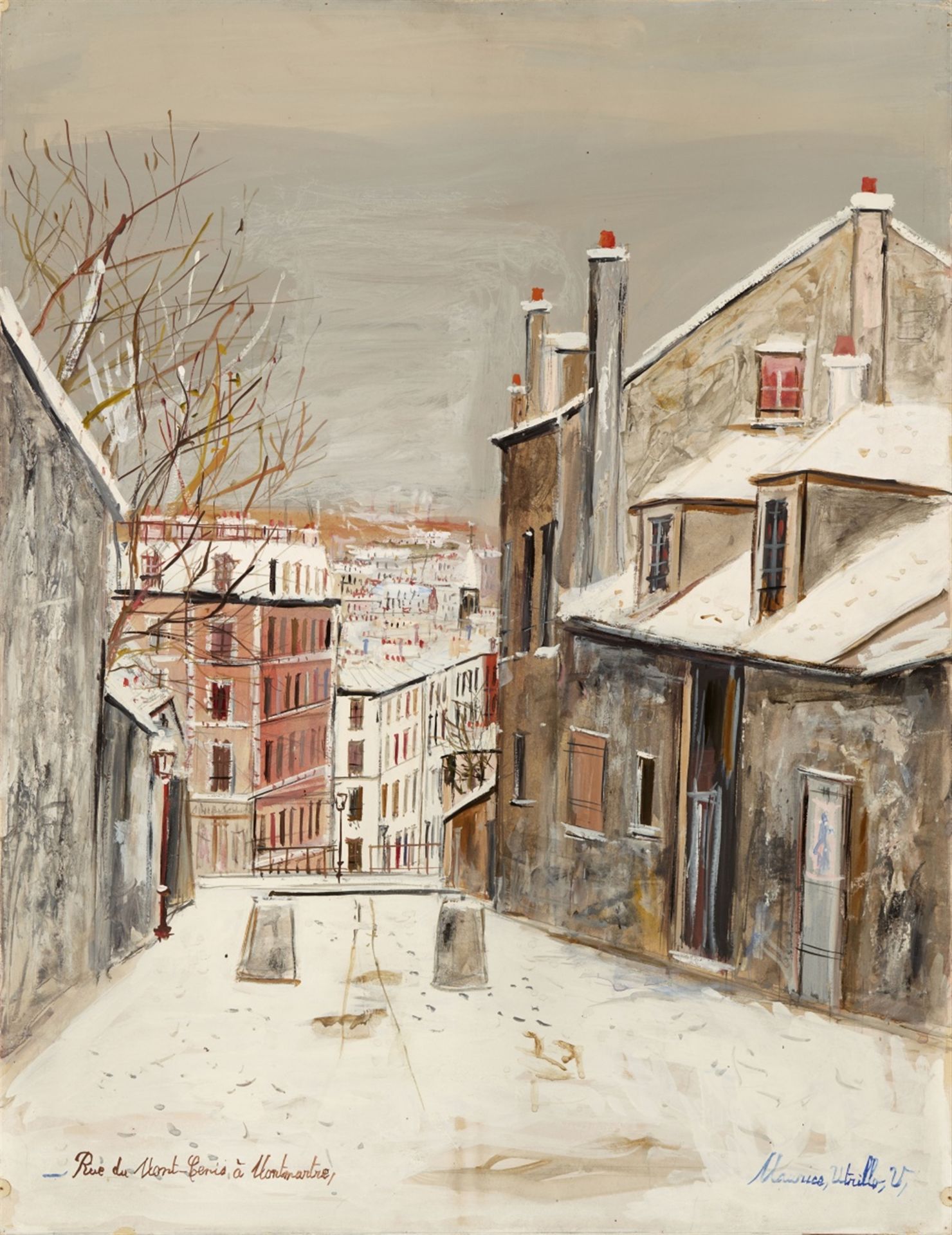 Maurice Utrillo<BR>Rue de Mont-Cenis à Montmartre