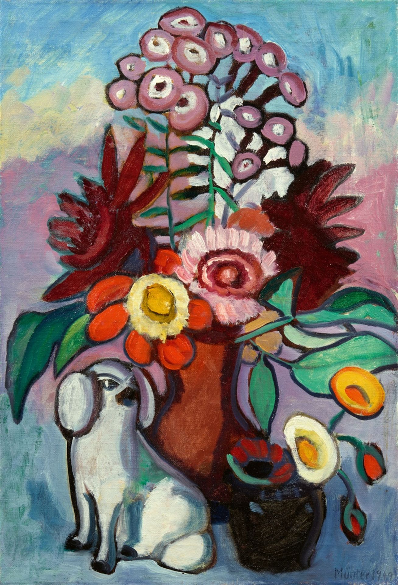 Gabriele Münter<BR>Heiteres Blumenbild