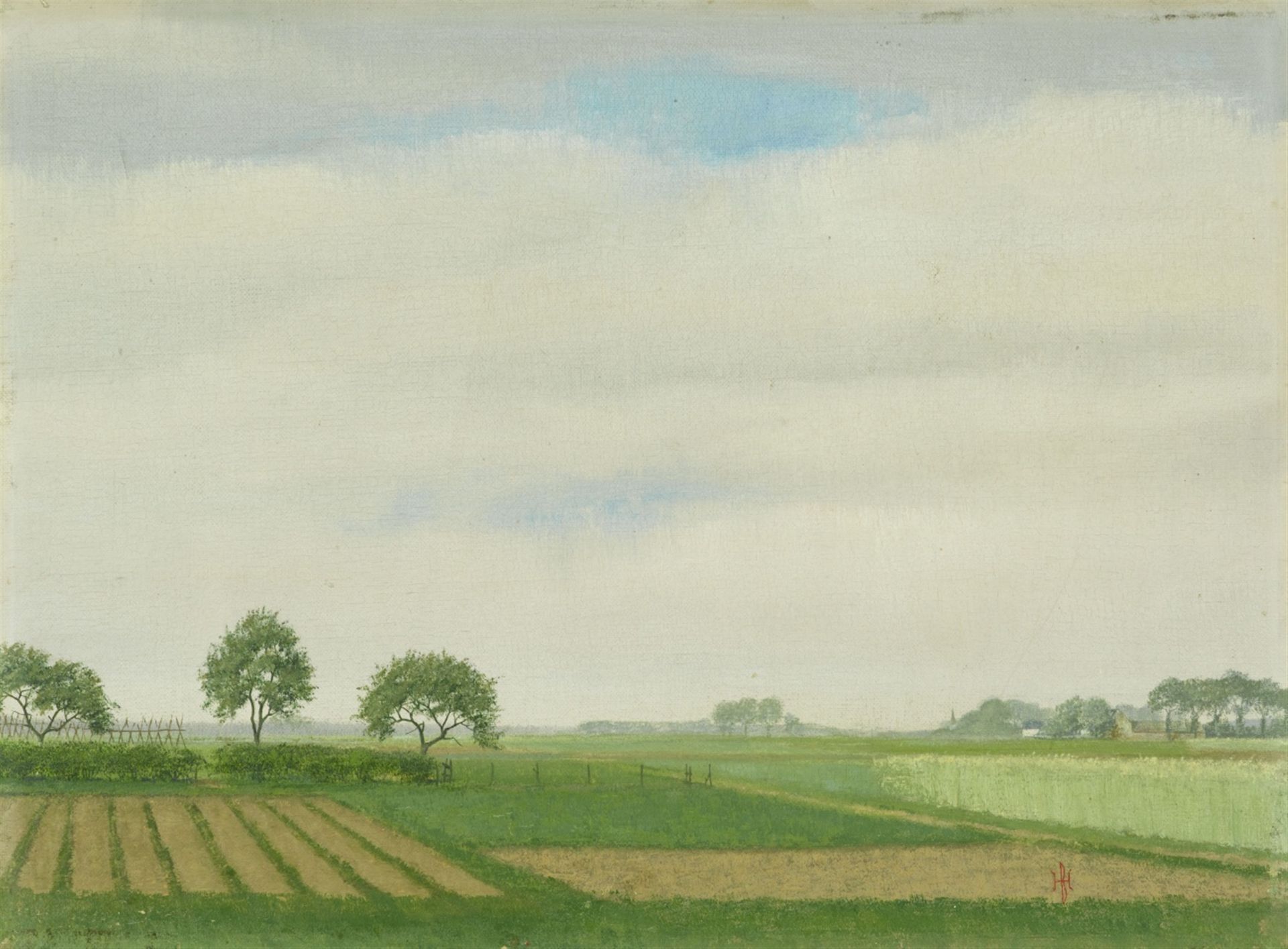 Herbert Böttger<BR>Landschaft am Niederrhein