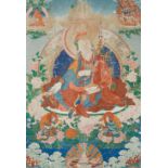 Großes Thangka des Padmasambhava. Tibet. 19. Jh.