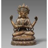Avalokiteshvara Shadakshari. Bronze. Tibet. 16./17. Jh.