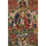 Thangka des Padmasambhava. Tibet oder Bhutan. 19. Jh.