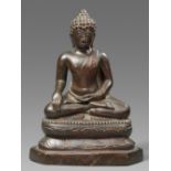 Buddha Shakyamuni. Bronze. Thailand. Im Stil von Chiang Saen. 19. Jh. oder früher