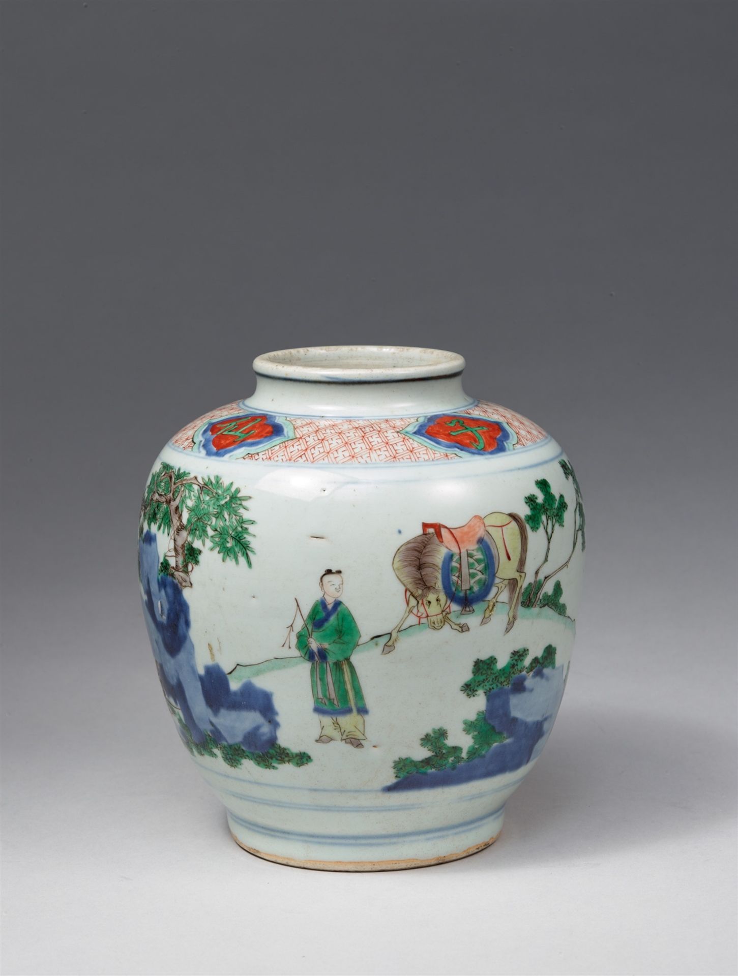 Wucai-Schultertopf. Shunzhi-Periode (1644–1661) - Bild 3 aus 4