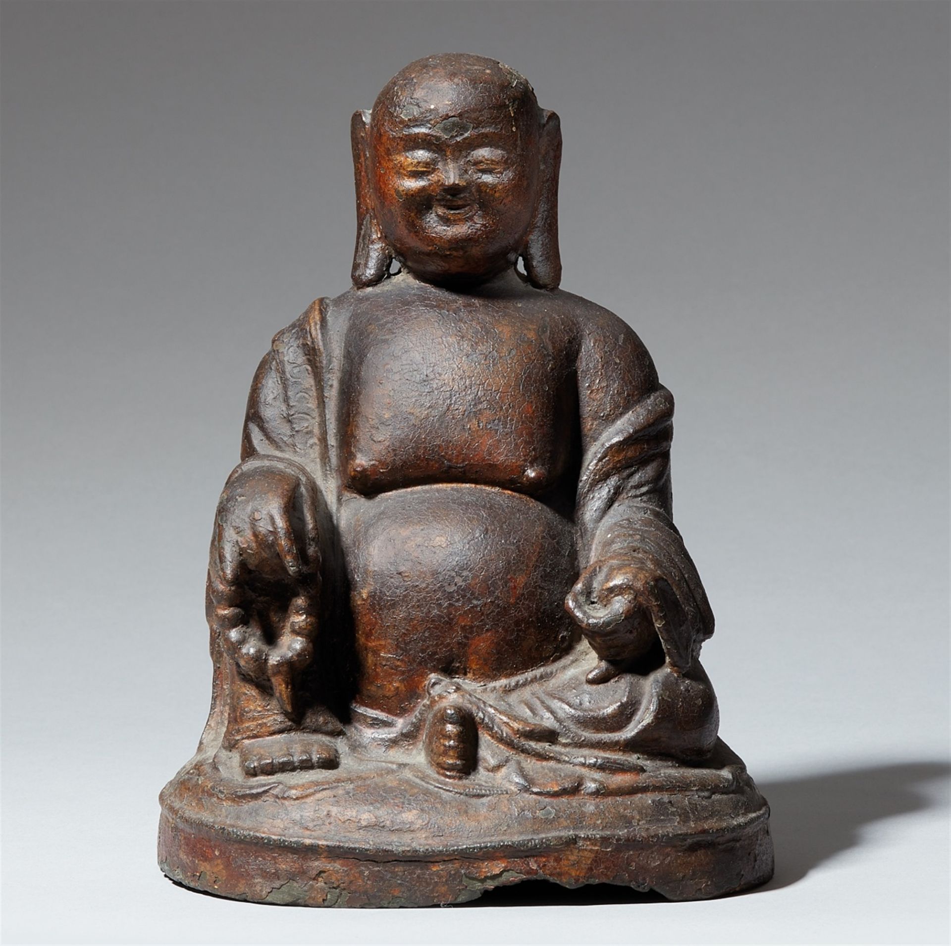 Milefo, auch Budai. Bronze. Qing-Zeit