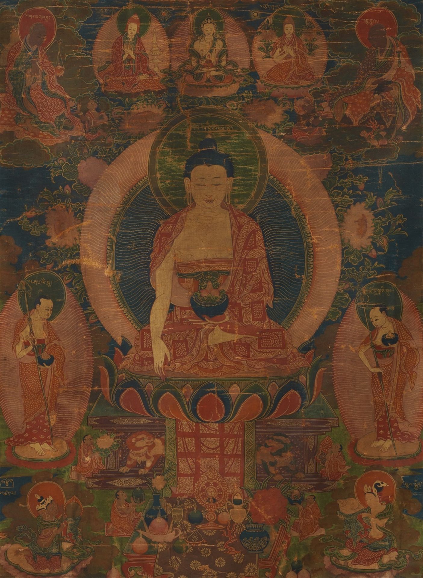 Thangka des Buddha Shakyamuni. Tibet. 18./19. Jh.