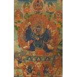 Thangka des Vajrabhairava. Tibet. 19. Jh.