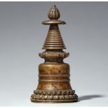 Stupa. Bronze. Tibet. 18./19. Jh.