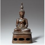 Buddha Shakyamuni. Bronze. Laos. Datiert 1869