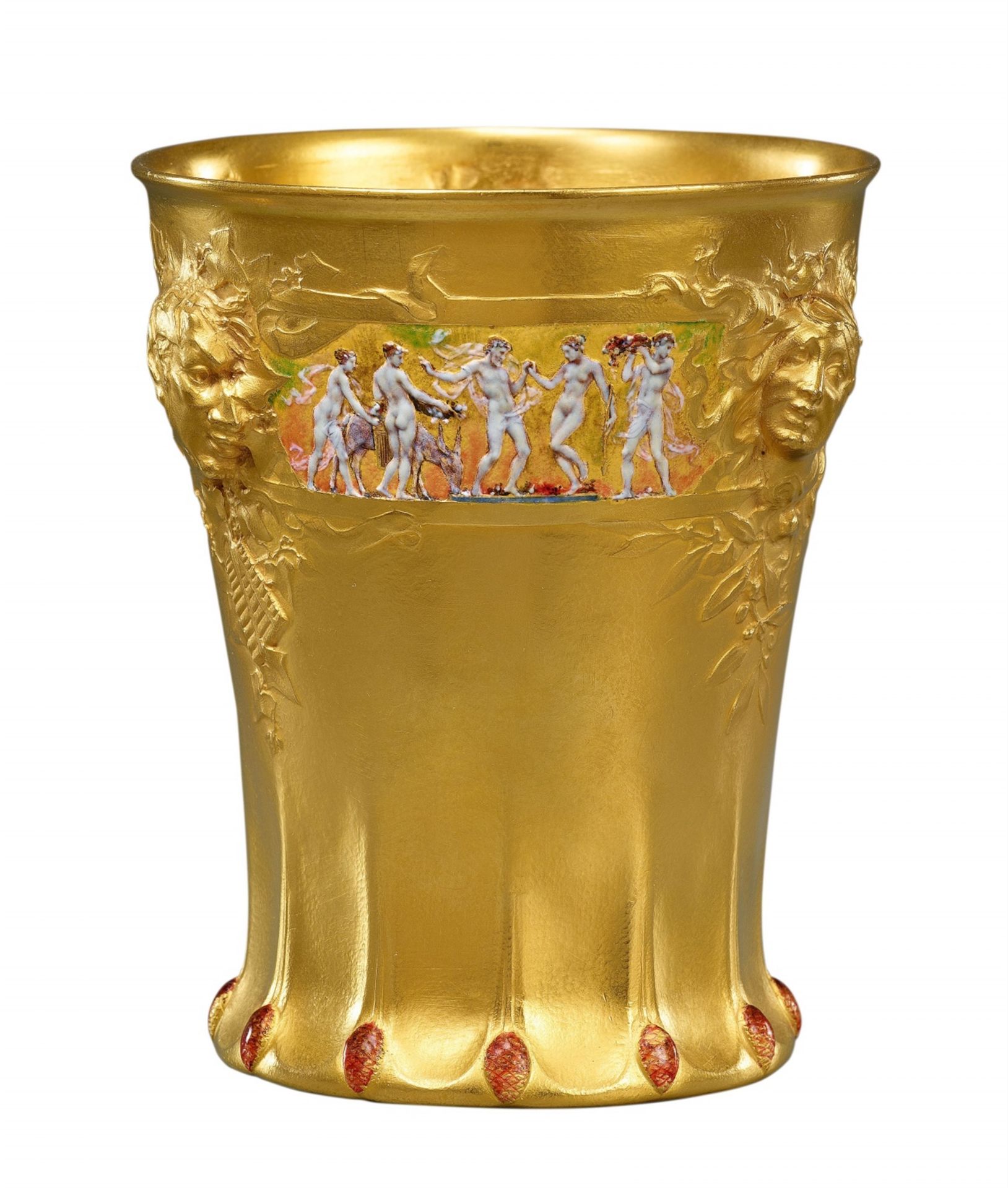 A museum quality gold beaker “Les Vendanges”