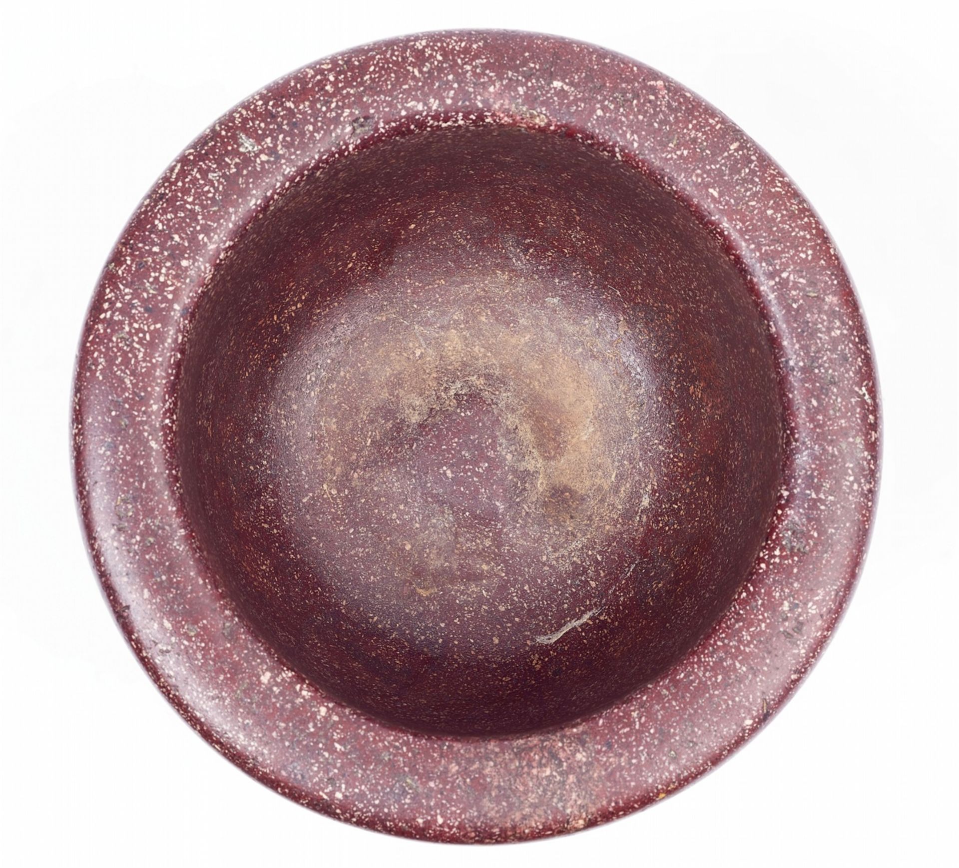 An important red porphyry mortar - Image 2 of 4