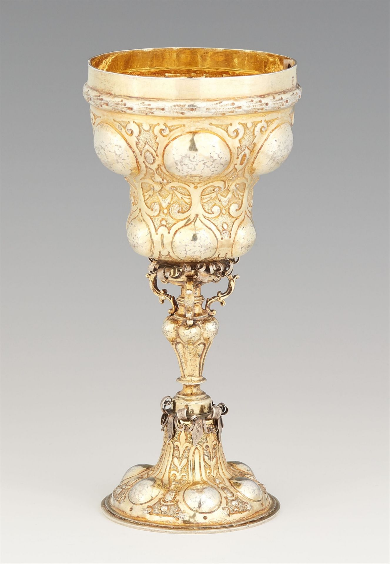 A small Nuremberg parcel gilt silver columbine cup