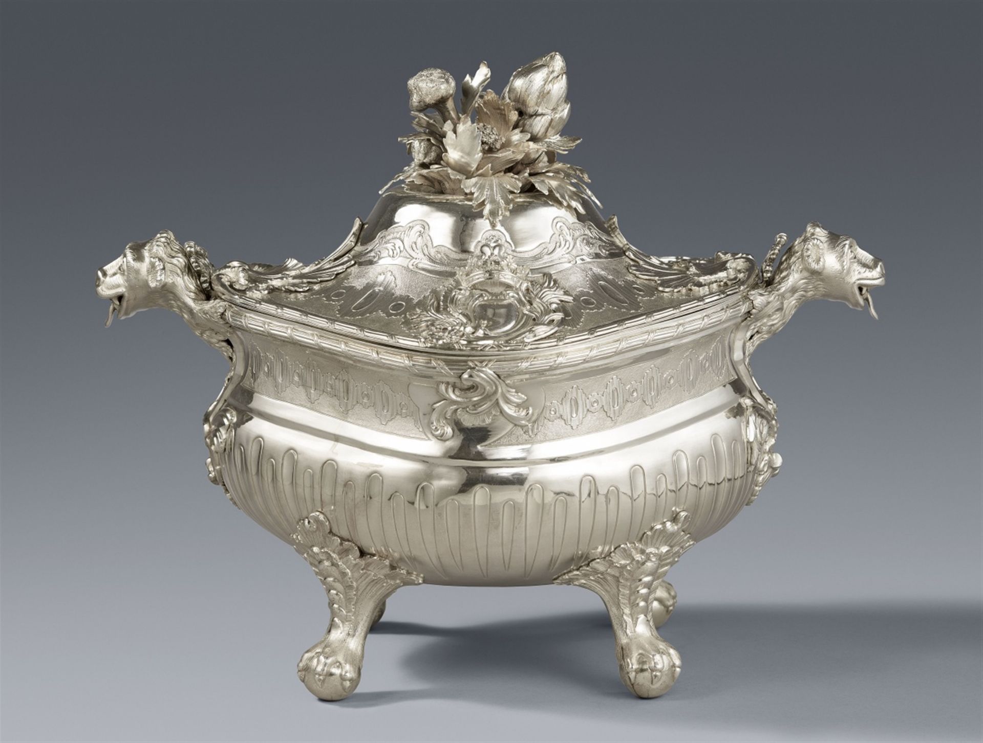 An important Spanish silver tureen and cover