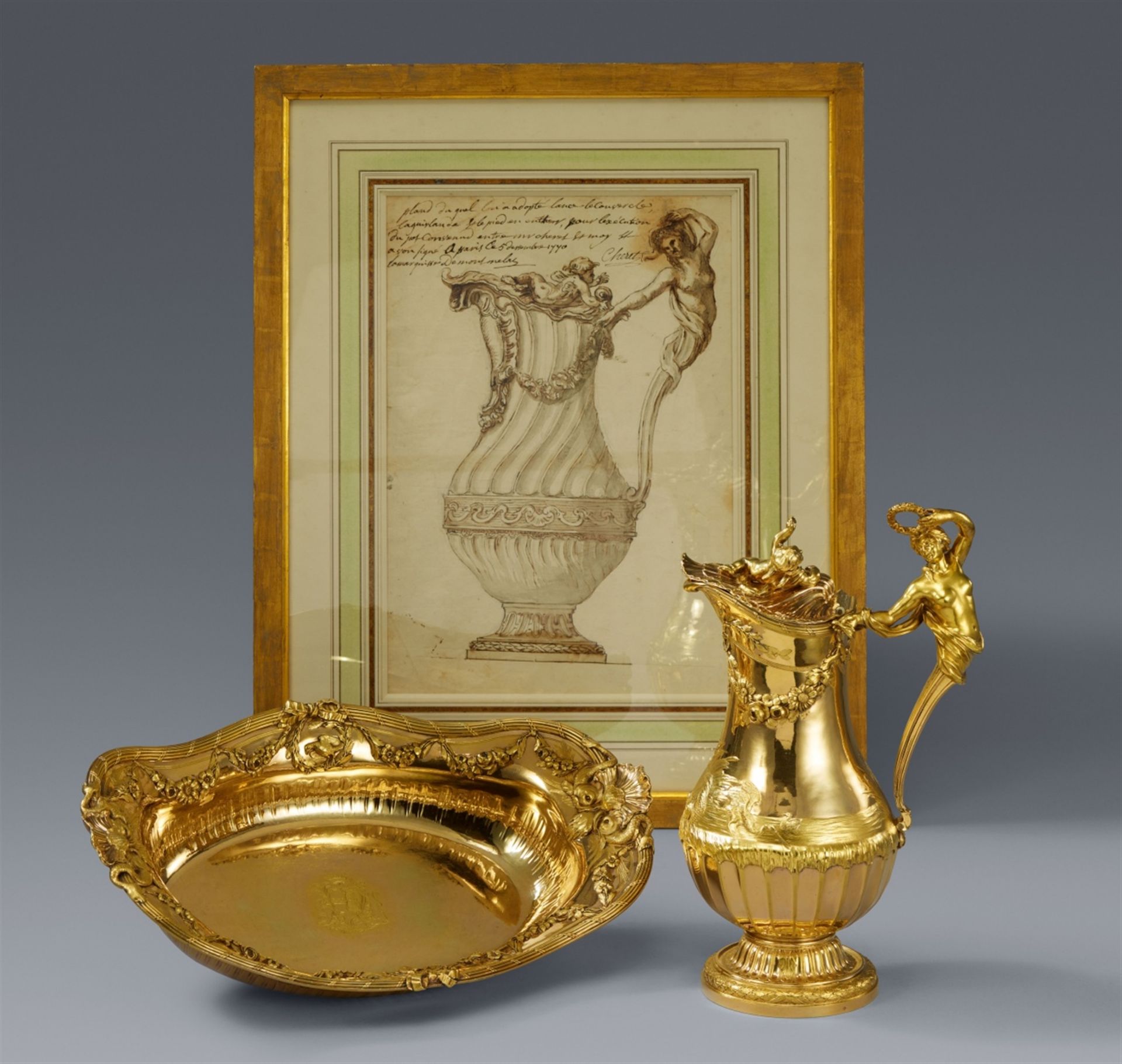 A royal presentation gift: Silver lavabo garniture for the Marquis and Marquise of Montmelas - Image 7 of 10